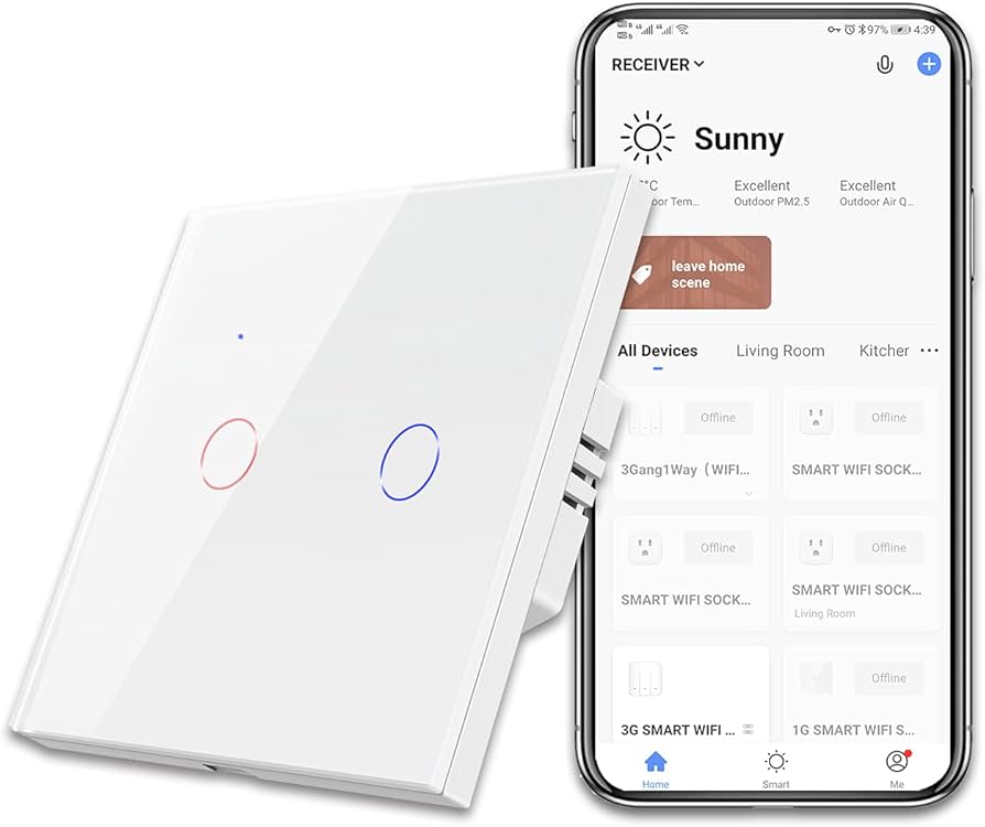 TUYA Smart Two Gang Touch Switch